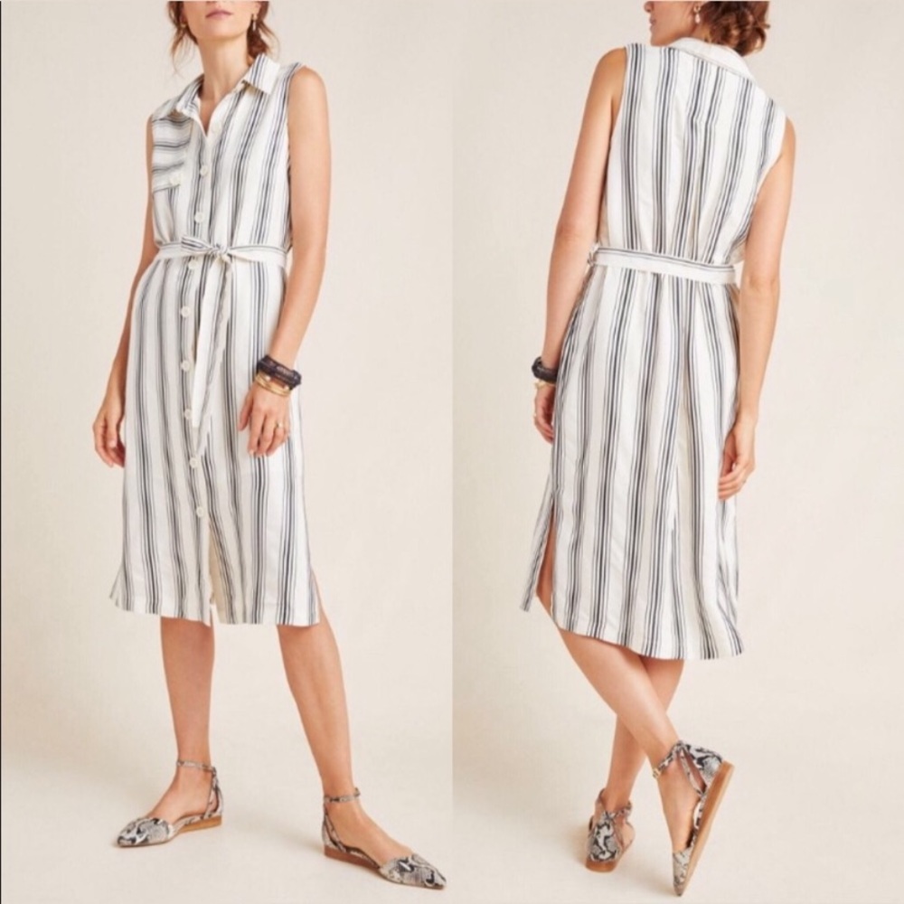 Anthropologie Maeve Esther Striped Shirt Dress - Picture 1 of 7